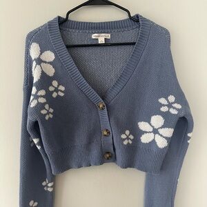 Aéropostale Blue Flower Cardigan